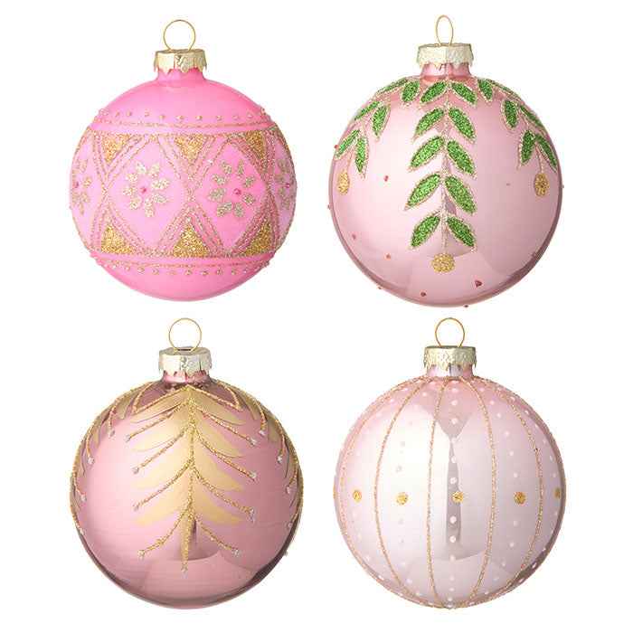 Seraphim Rose Glass Baubles, Boxed set of 4 (Ø8cm)
