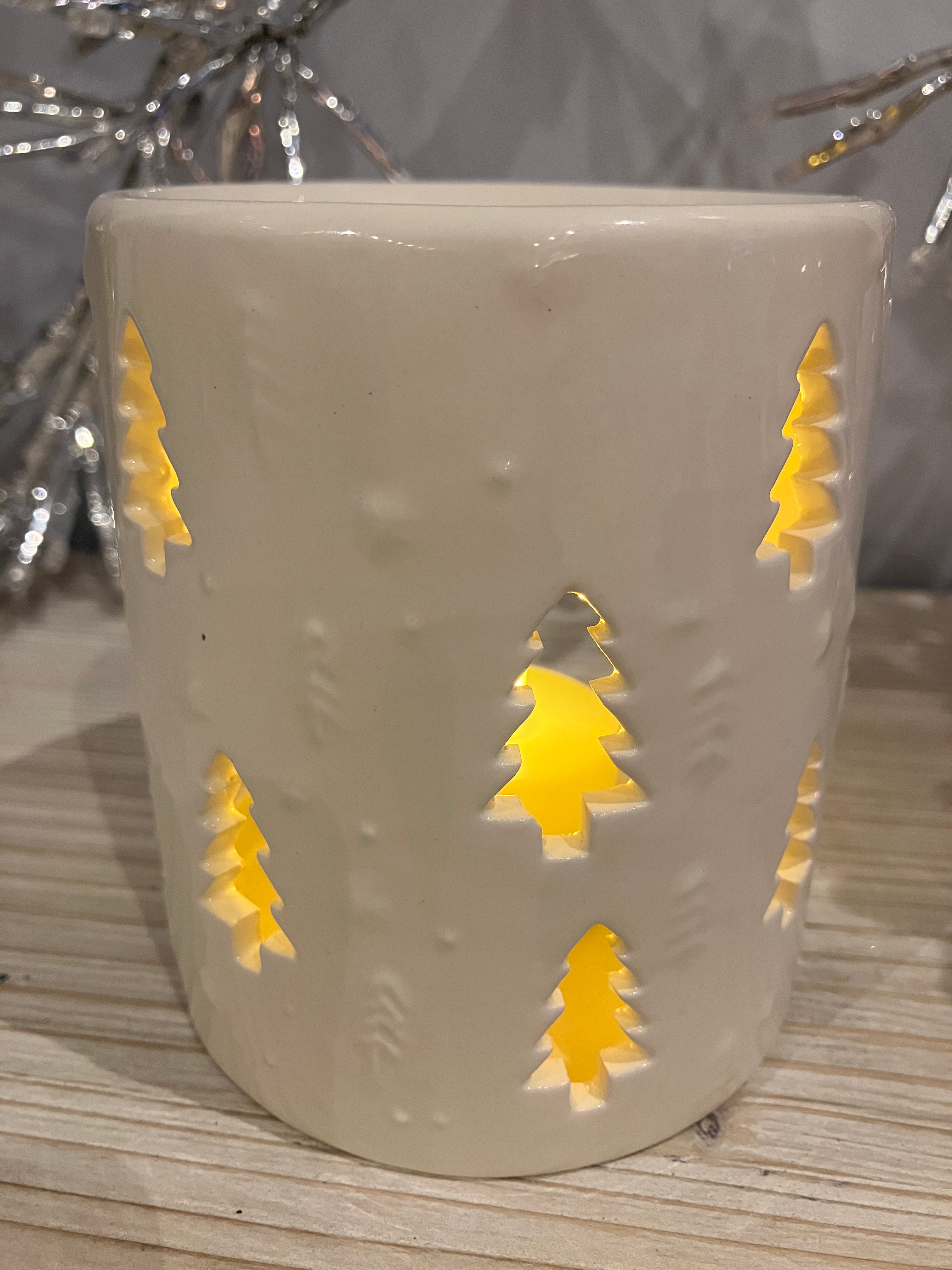 White Xmas Tree Oil Burner - WowCornwall
