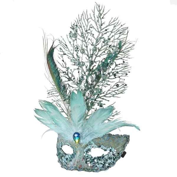 Blue Coral and Beads Mask