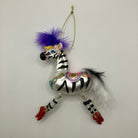 Flambouyant feather zebra Christmas Decoration - WowCornwall