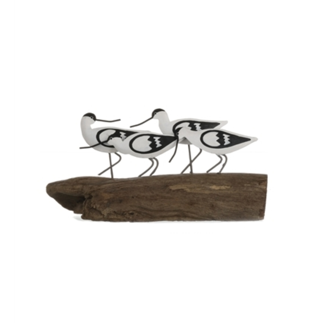 Avocets on Log Ornament