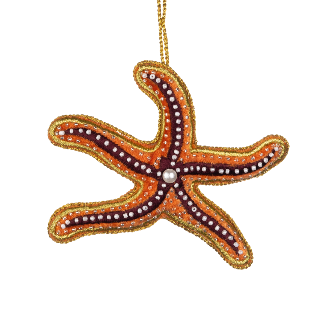 Beaded Orange Starfish