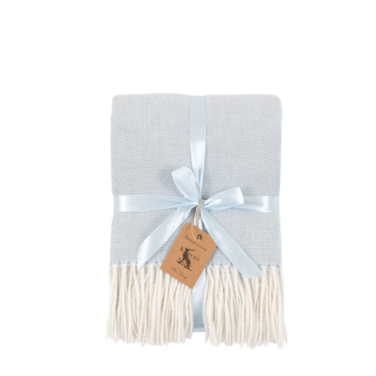Cassis Herringbone Throw Blue