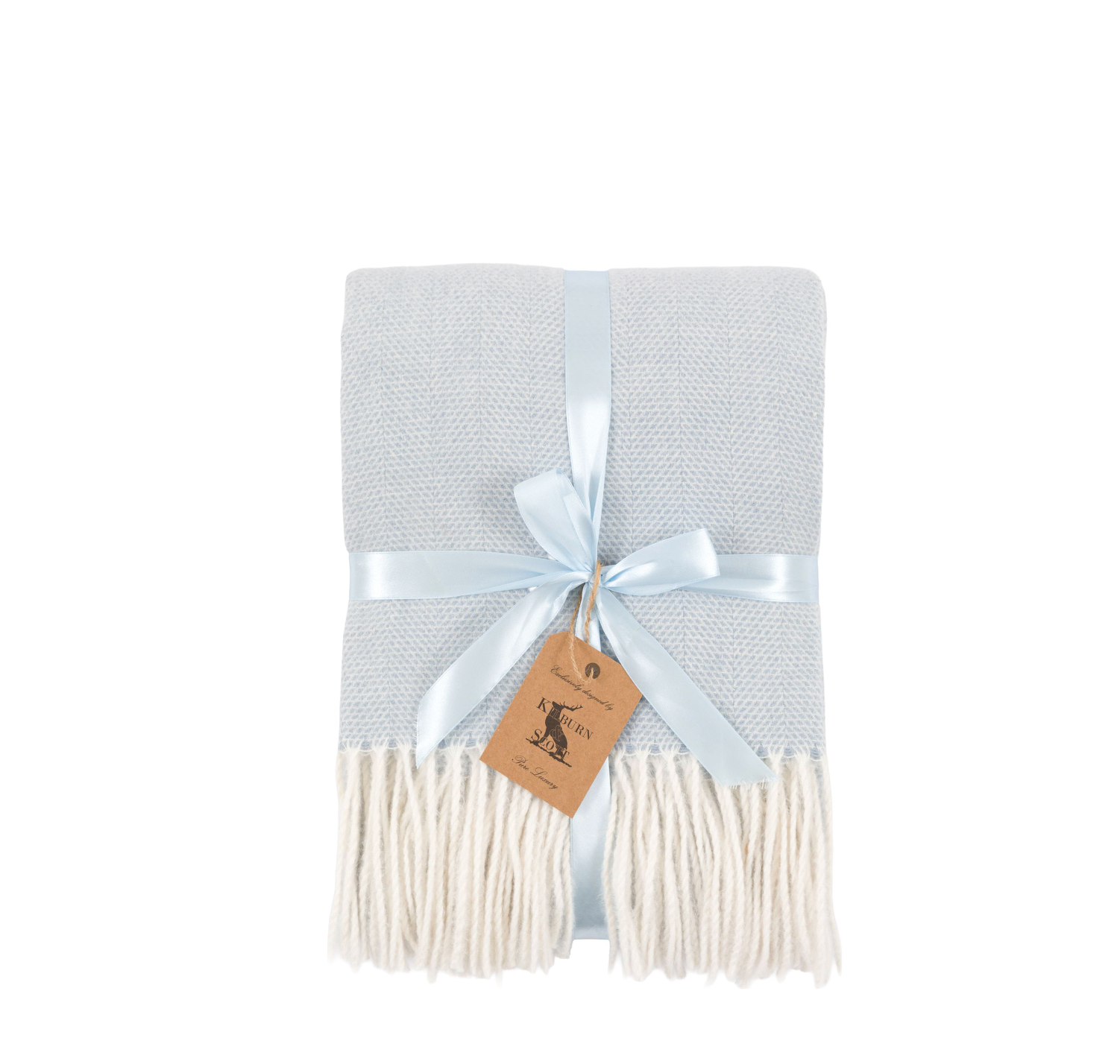Cassis Herringbone Throw Blue