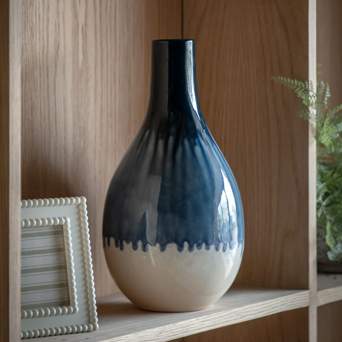 Orro Blue Organic Fade Ceramic Vase