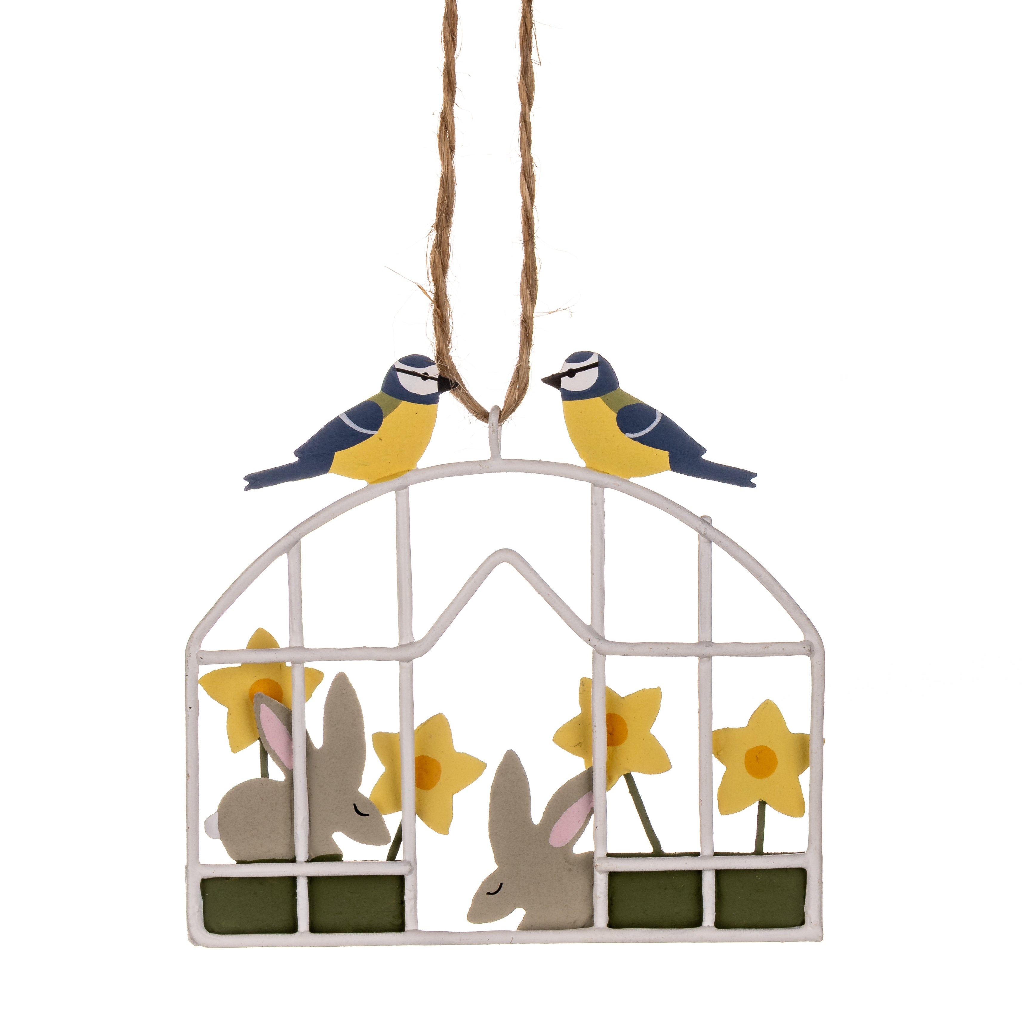 Blue Tits on Greenhouse Decoration – Easter 2026