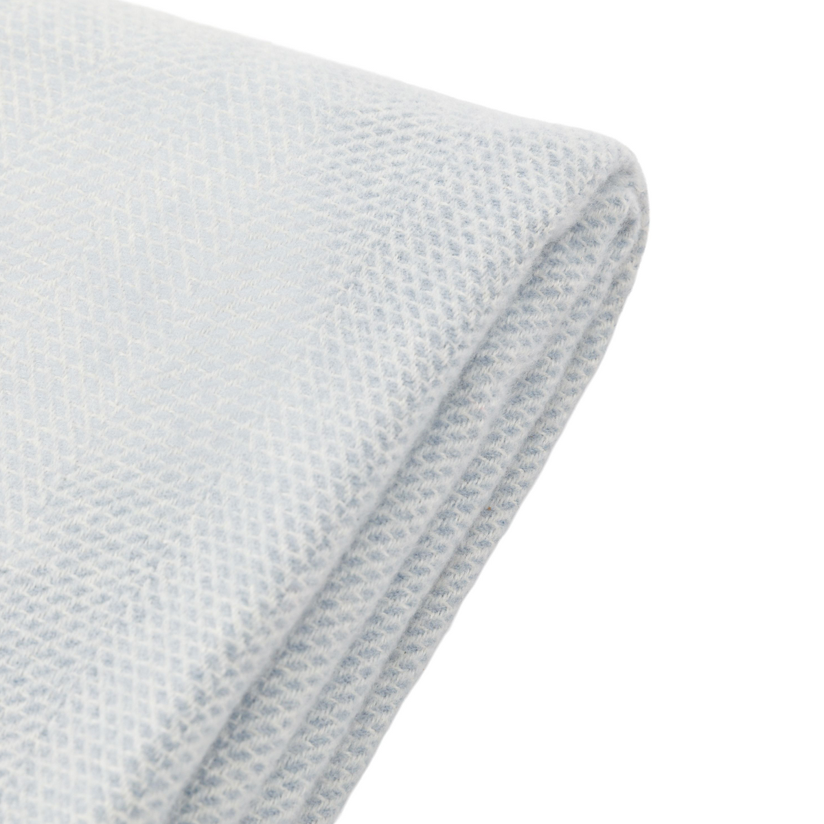 Cassis Herringbone Throw Blue