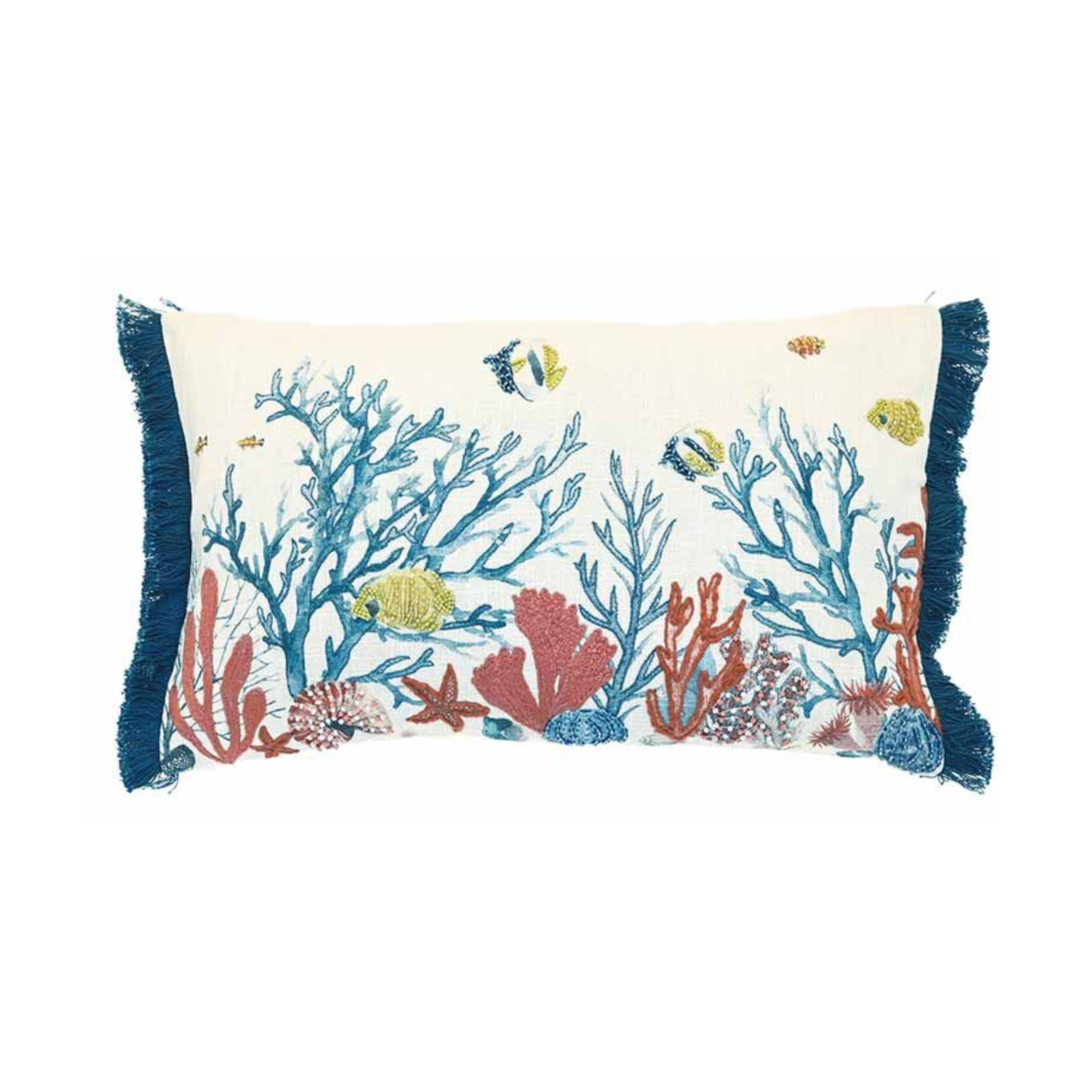 Embroidered Maritime Cushion