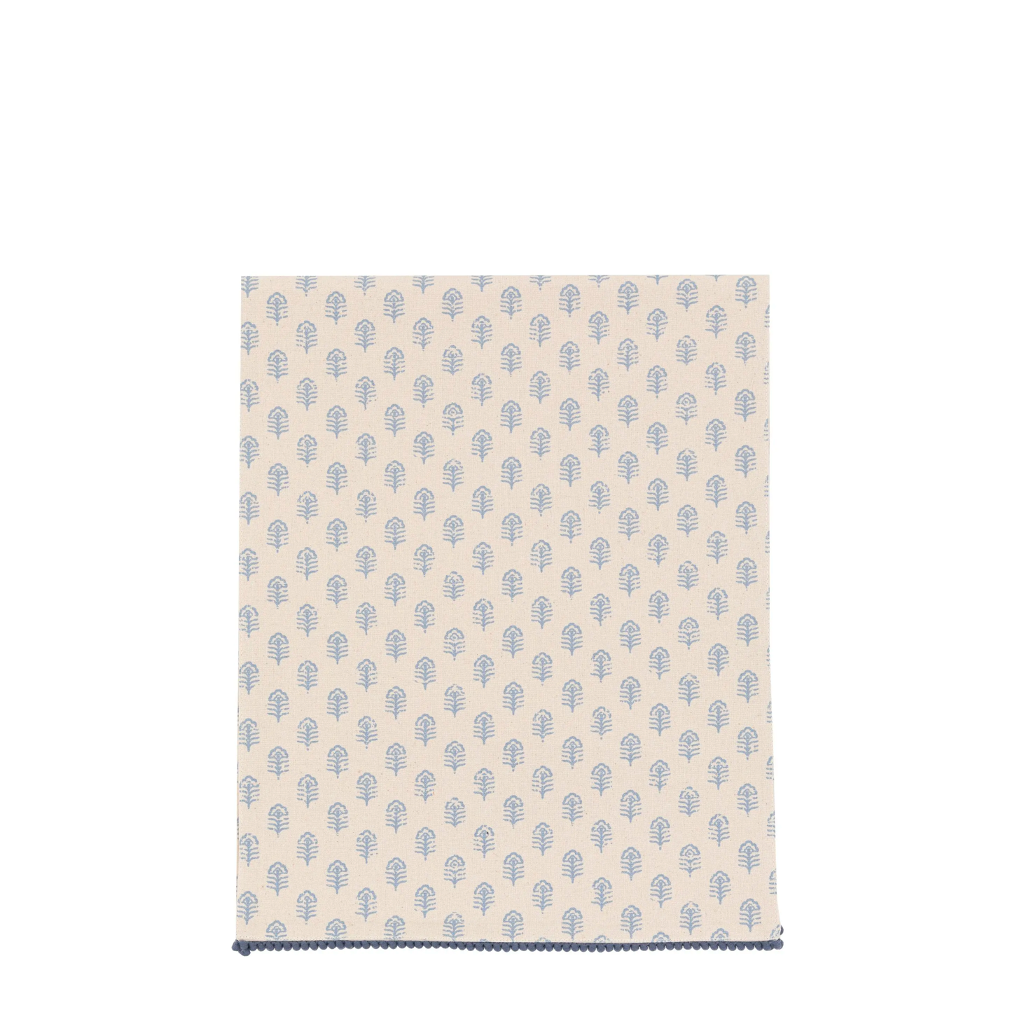 Fleur Floral Stamp Table Runner Blue