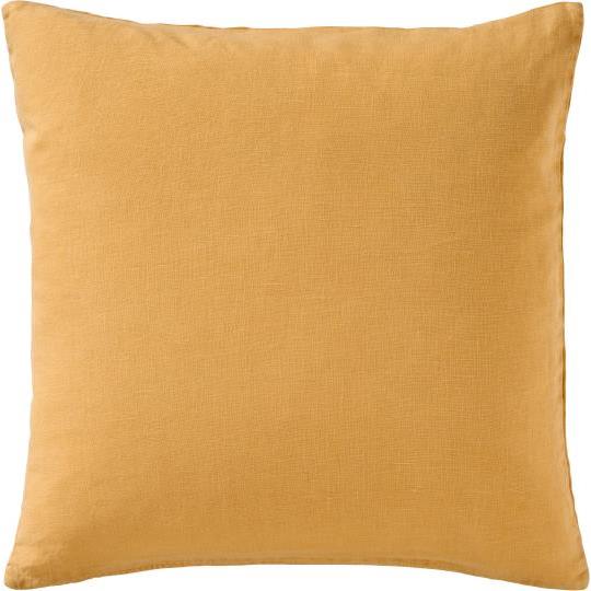 Linen square cushion, Harvest Yellow - WowCornwall
