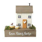 Love Lives Here Autumnal Houses Decoration - WowCornwall