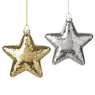 Set of 2 Gold And Silver Star Bauble - WowCornwall