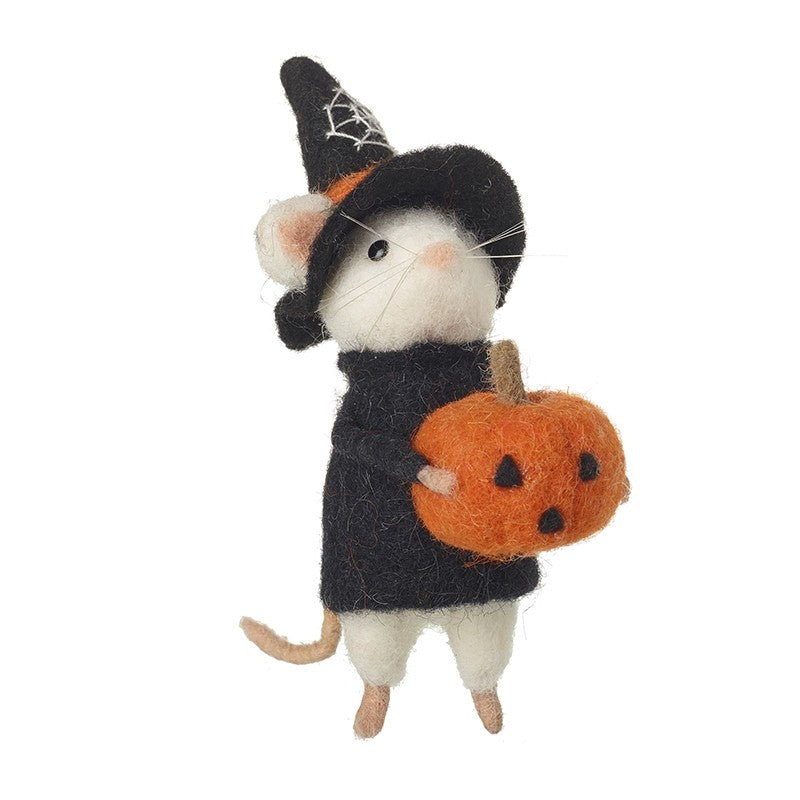 Felt Mouse in Witch Hat - WowCornwall