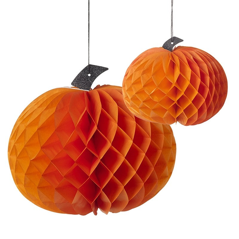 Set of Hanging Paper Pumpkins - WowCornwall
