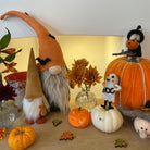 Tall Halloween Gonk with Orange Hat and Bats - WowCornwall