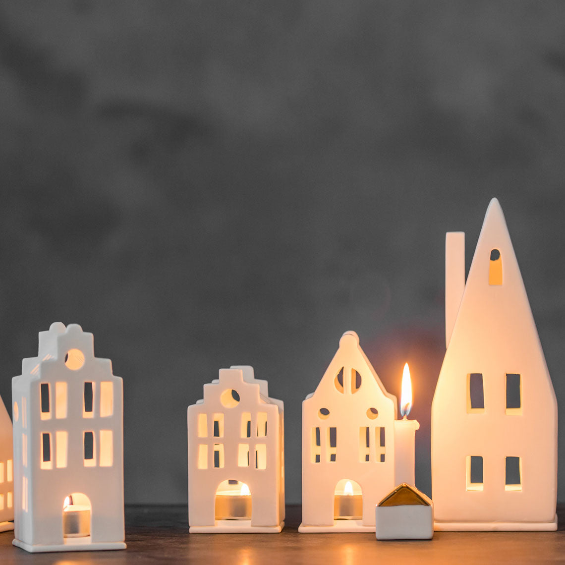 Porcelain Light House with Pitched Roof - WowCornwall