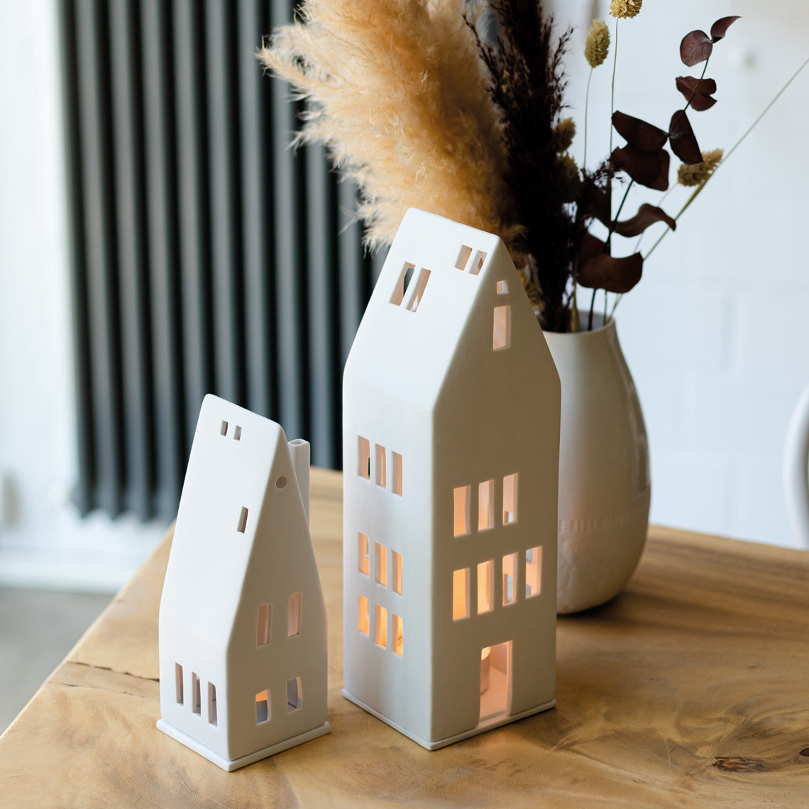 Porcelain Light House with Pitched Roof - WowCornwall