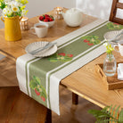 Strawberry Indoor/Outdoor Table Runner sage, Two Sizes - WowCornwall