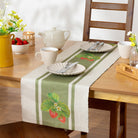 Strawberry Indoor/Outdoor Table Runner sage, Two Sizes - WowCornwall