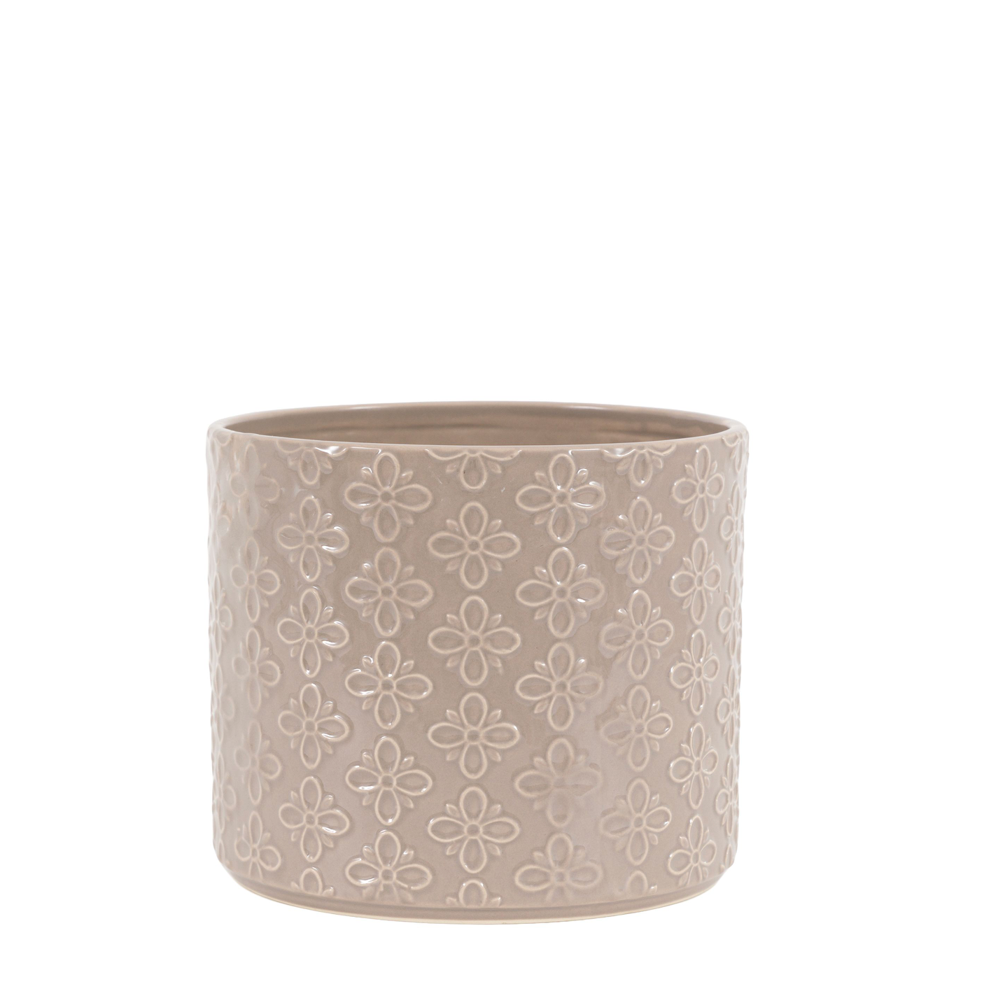 Selva Embossed Planter Grey