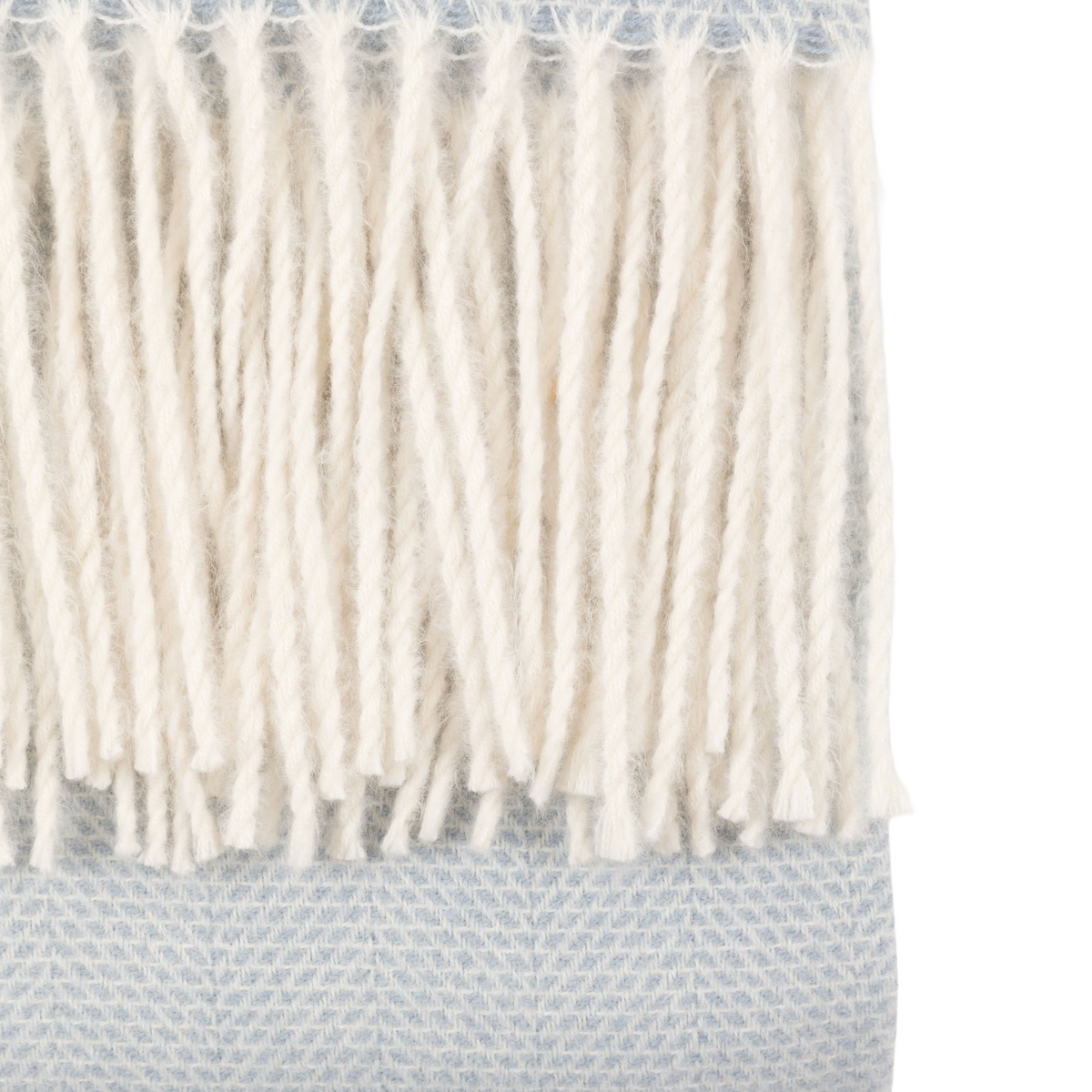 Cassis Herringbone Throw Blue