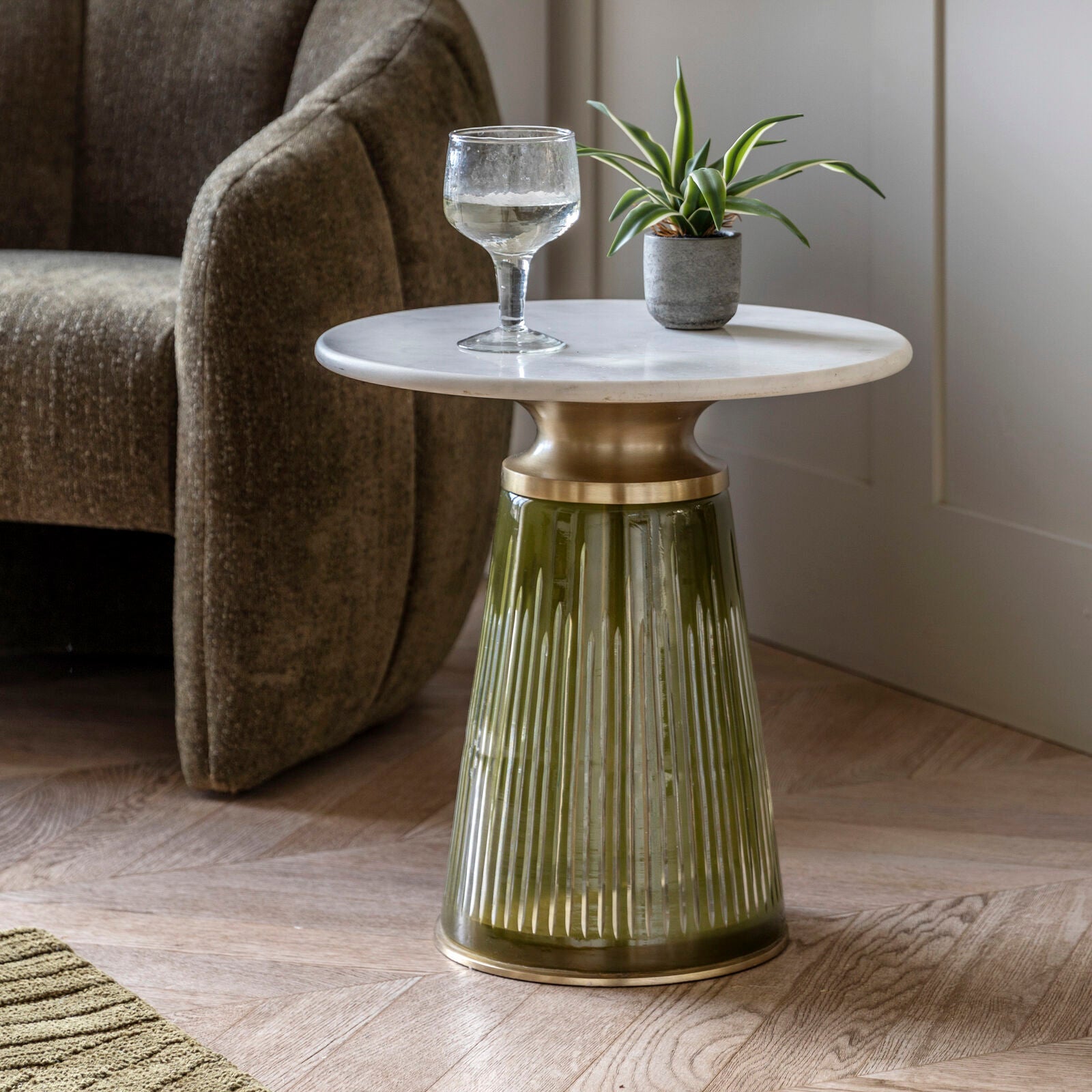 Glass, Marble & Metal Side Tables