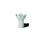 A modern ceramic wall hook shaped like a tulip, in a glossy pale mint green color, shown against a plain white background with a black shadow cast to the right.
