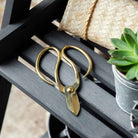 Classic Garden Scissors & Bamboo Bag - Stainless Steel, Brass