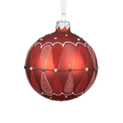 Glass Matt Circus Border Baubles – Assorted Colours (Set of 2) - WowCornwall