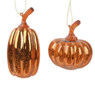 Glass Pumpkin Ornaments – Set of 2 Assorted - WowCornwall