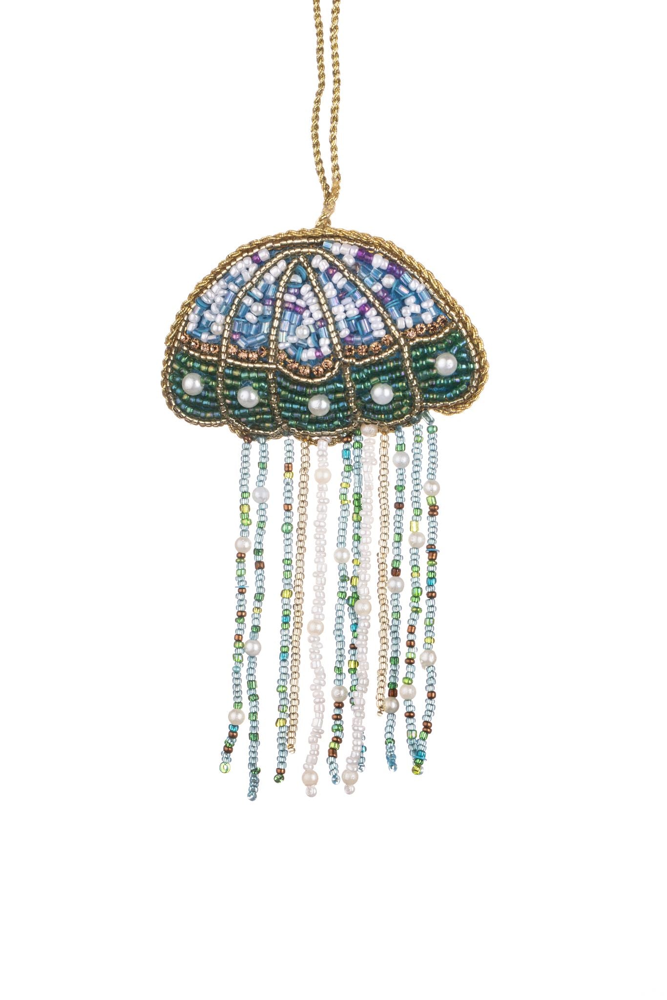 Beaded Jellyfish Hanging Ornament - WowCornwall