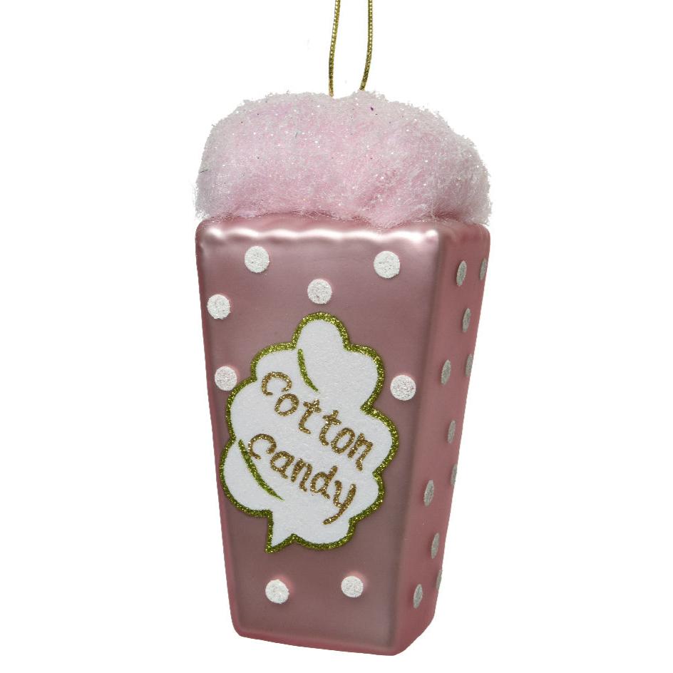 Candy floss glass ornament - WowCornwall