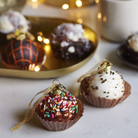 Glass Ornament with Paper Cup – Set of 3 Assorted Designs - WowCornwall