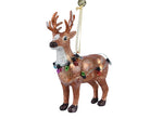 Stag with fairy lights bauble - WowCornwall
