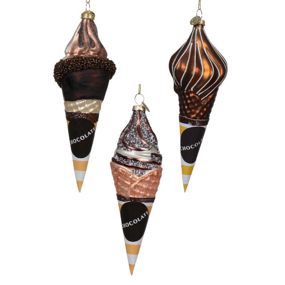 Chocolate cornets glass ornaments - 3 Variations - WowCornwall
