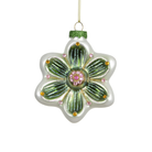 Glass Matt Flower Ornament with Beads – Set of 2 - WowCornwall