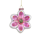 Glass Matt Flower Ornament with Beads – Set of 2 - WowCornwall