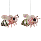 Glass Matt Insect Ornament with Beads – Set of 2 - WowCornwall