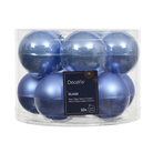Glass Baubles – Enamel and Matt Mix (Sky Blue, 10 Pack) - WowCornwall