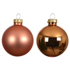 Glass Baubles – Shiny and Matt Mix (Warm Orange, 8 Pack) - WowCornwall
