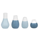 Porcelain Mini Pastel Vases Set of 4pcs, Blue - WowCornwall