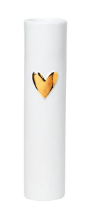 Porcelain Love Vase Gold Heart - WowCornwall