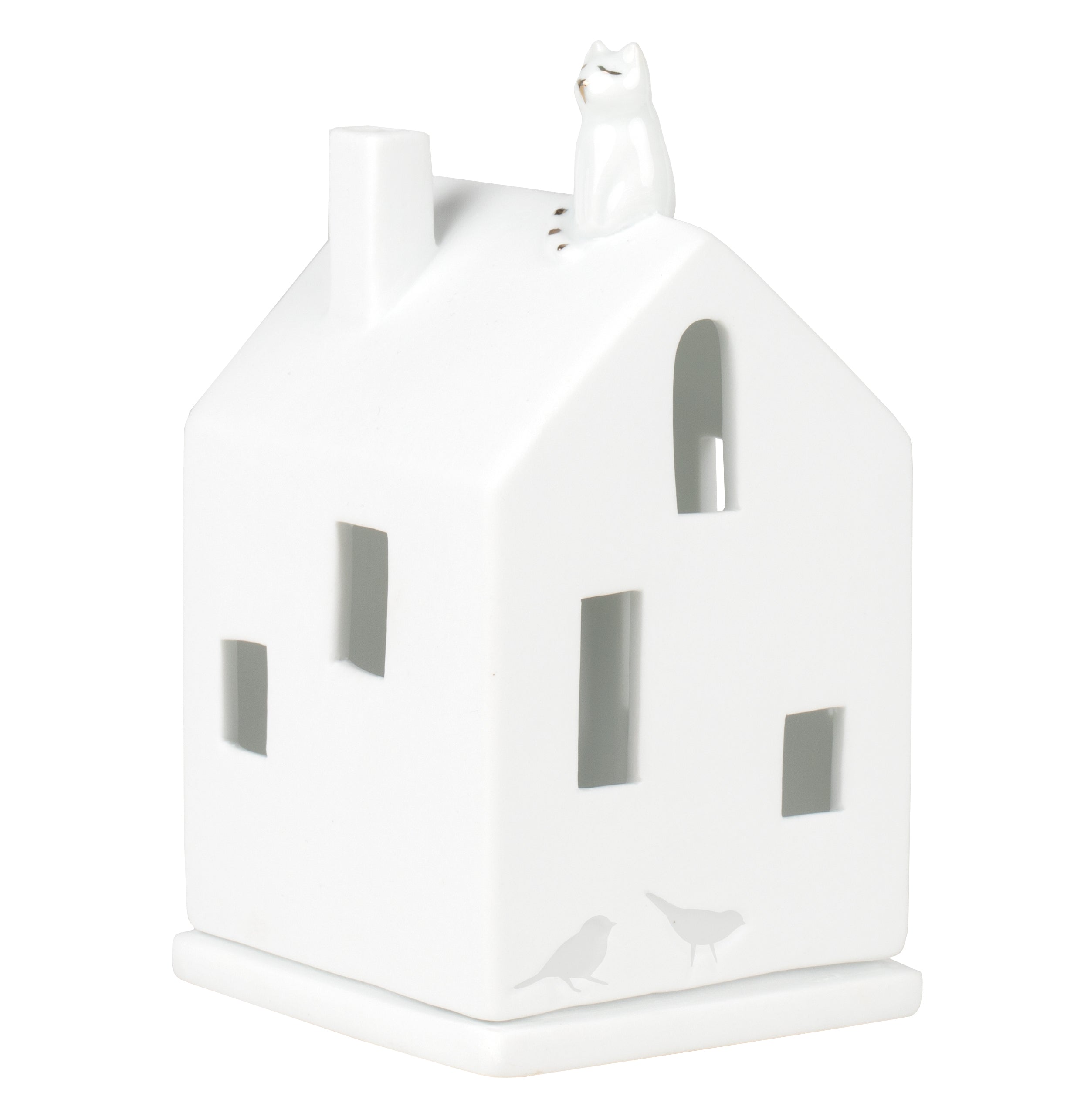 Porcelain Light House with Cat - WowCornwall