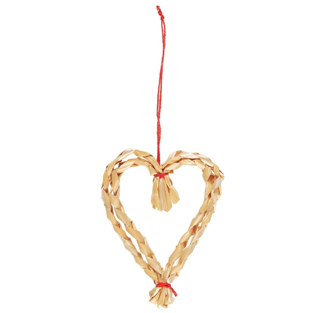 Twine Hanging Heart Christmas Ornament - WowCornwall