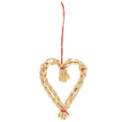 Twine Hanging Heart Christmas Ornament - WowCornwall