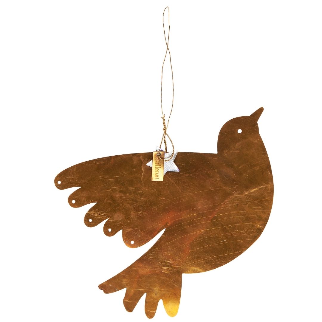 Hanging Brass Bird Ornament - WowCornwall