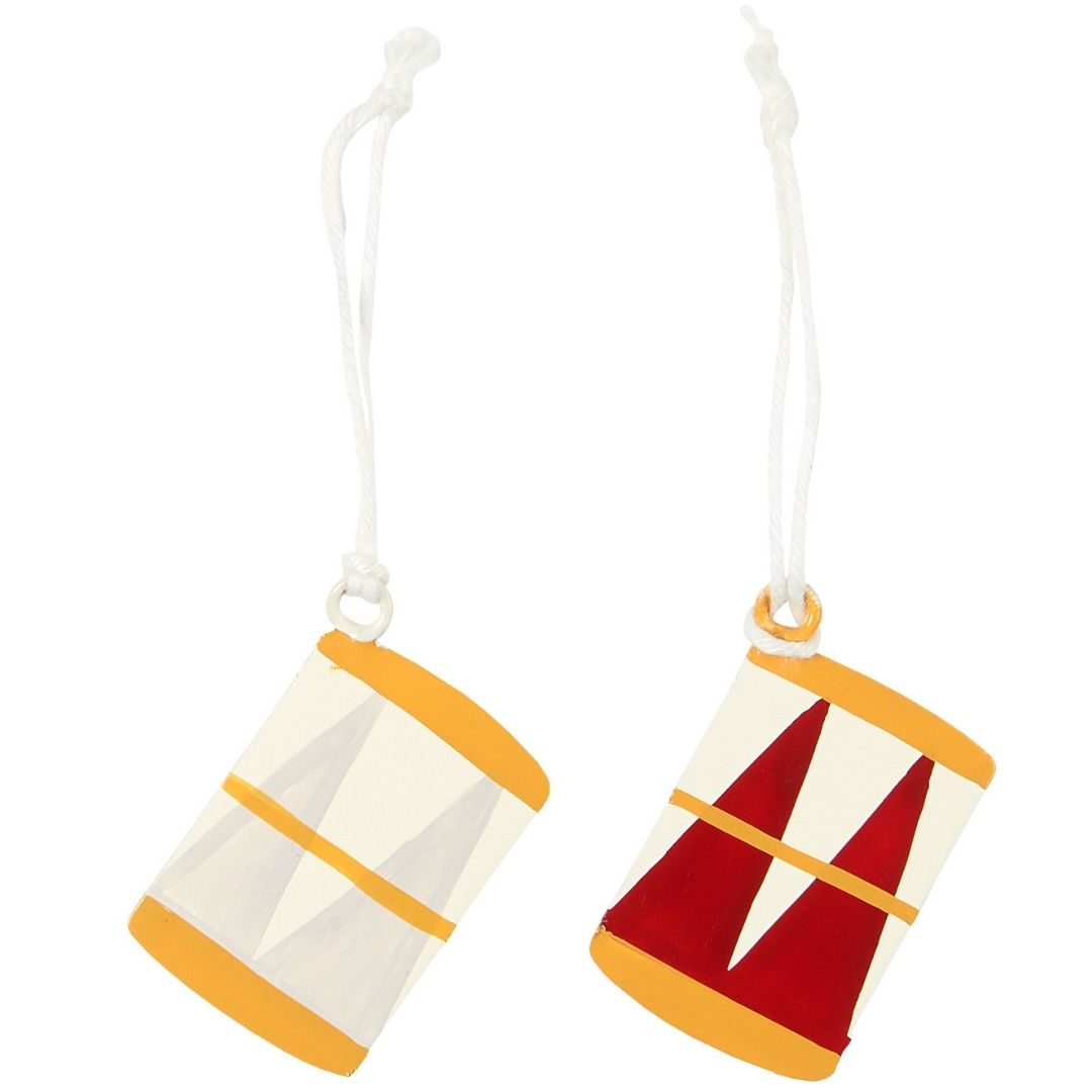 Drums Hanging Ornament Set of 2 - WowCornwall