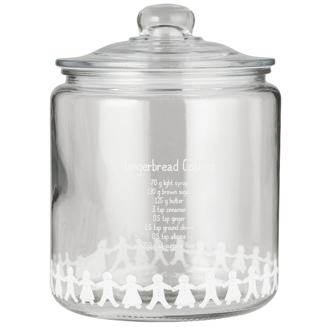 Gingerbread Couples Glass Jar 4000ml with Recipe - WowCornwall