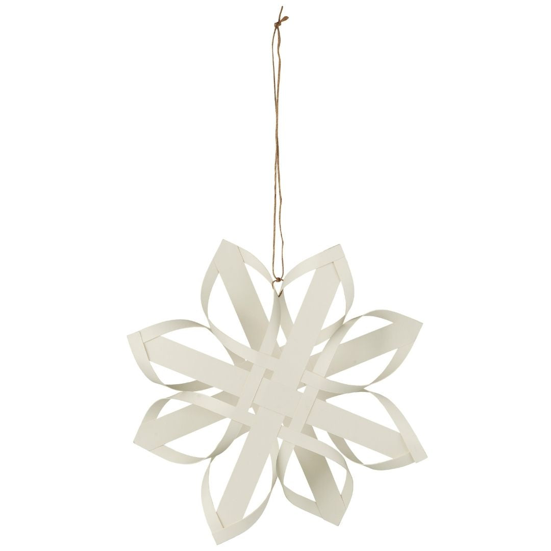 Hanging White 8 Sided Paper Star - WowCornwall