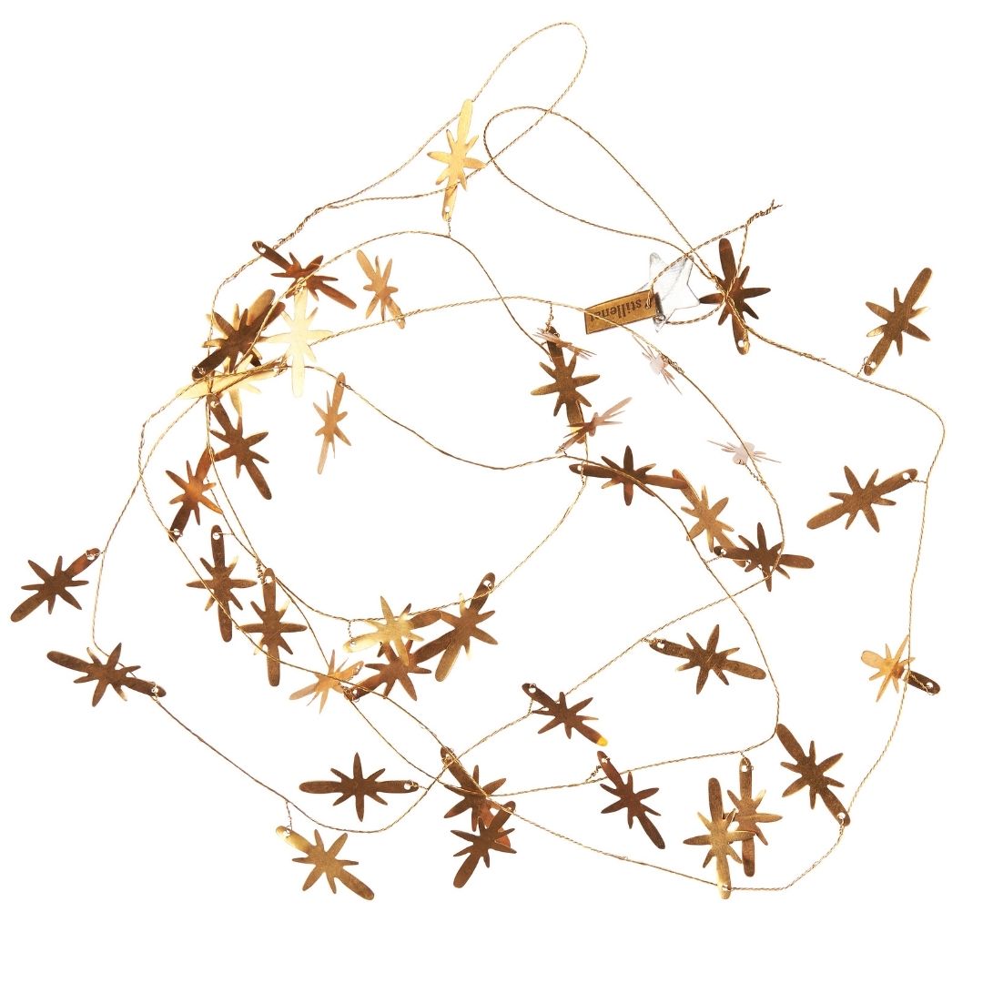 Brass String of 40 Stars - WowCornwall